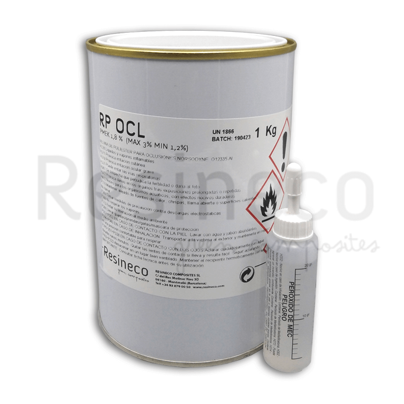 Resina Poliester transparent per oclusions