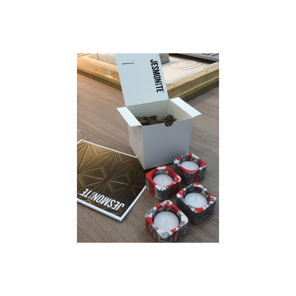 "Entra y Crea" - Portavelas en Jesmonite