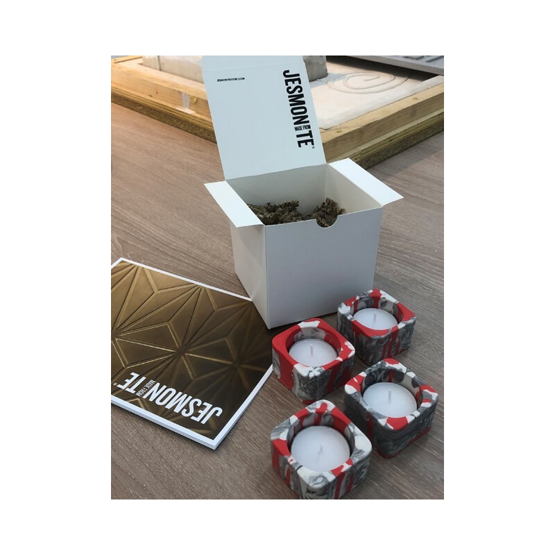 "Entra i Crea" - Portaespelmes en Jesmonite