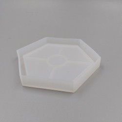 MOLDE SILICONA - BANDEJA hexagonal 10 cm