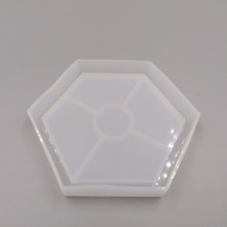 MOLDE SILICONA - BANDEJA hexagonal 10 cm