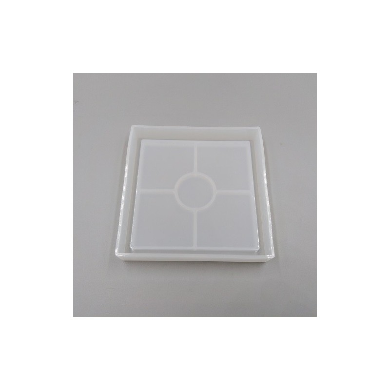 SILICONE MOLD - SQUARED COASTER 10 cm