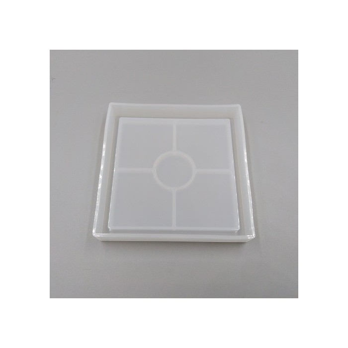 SILICONE MOLD - SQUARED COASTER 10 cm